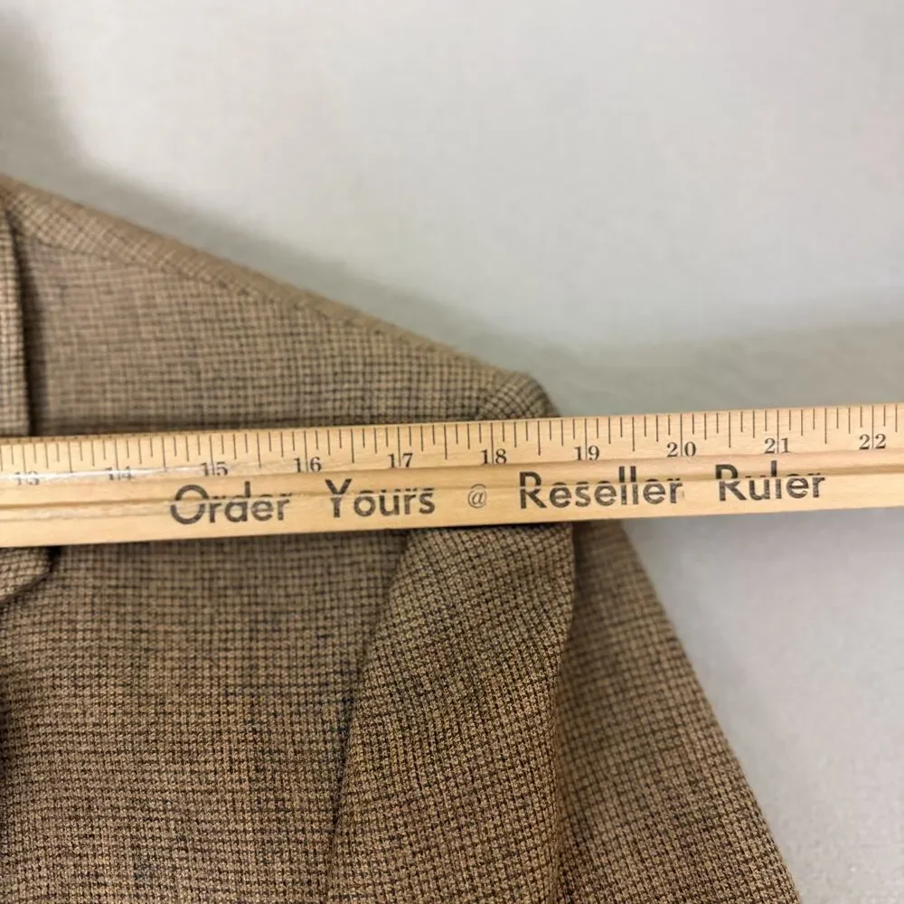 Vintage Nino Cerruti Rue Royale Men's Brown Pure Wool Blazer Sport Coat USA